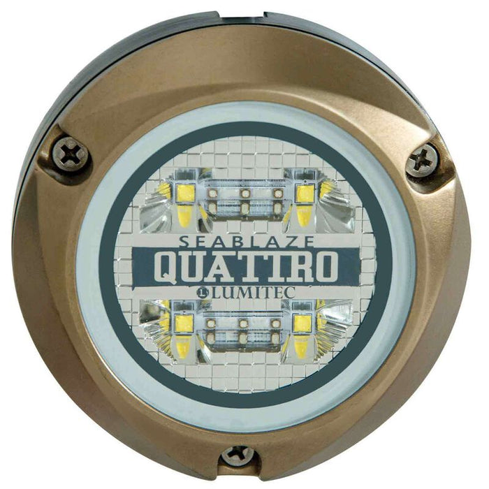 Lumitec Zambezi Quattro Surface Mount Underwater Light, Dual White/Blue