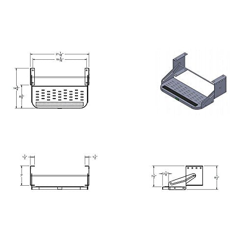 Stromberg Carlson SMFP-1120 Manual Coach Steps by Flexco - 20" Single, 7.5" Drop , Black