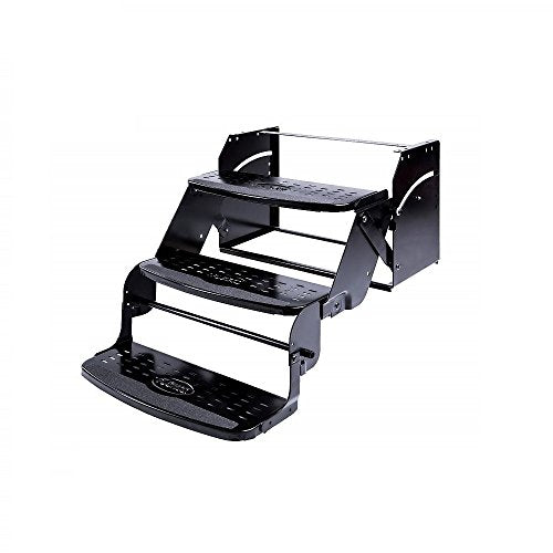 Stromberg Carlson SMFP-3100 Manual Coach Steps by Flexco - 24" Triple, 8" Rise, Black