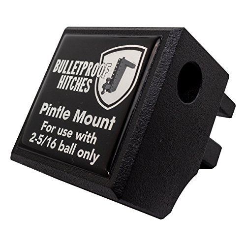 BulletProof Hitches Trailer Hitch Pintle Attachment Rated to 36,000lbs (Solid Steel, Black Textured Powder Coat)