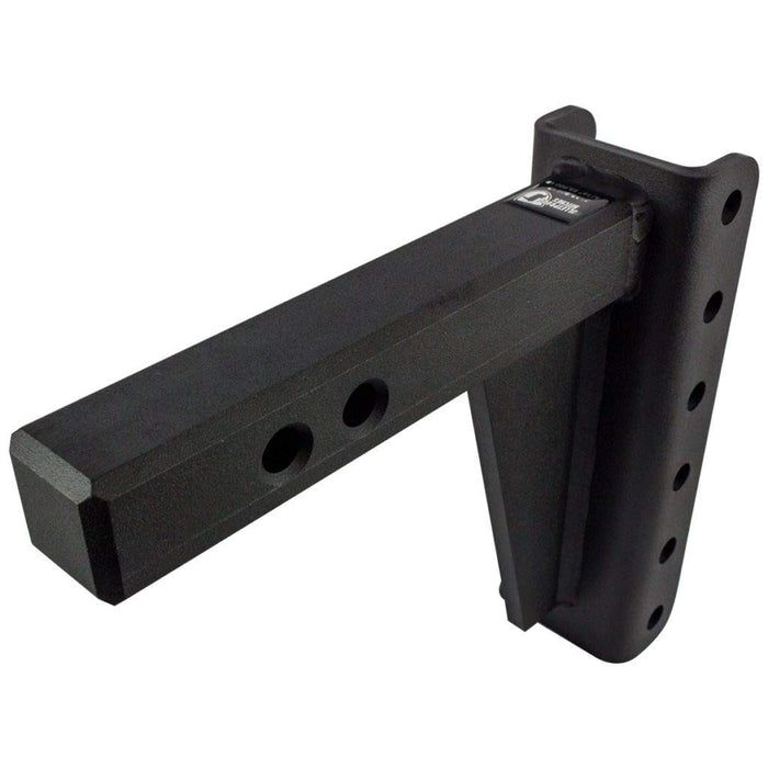BulletProof Hitches 2.0" Adjustable Heavy Duty (22,000lb Rating) 6" Drop/Rise Trailer Hitch with 2" and 2 5/16" Dual Ball (Black Textured Powder Coat, Solid Steel)