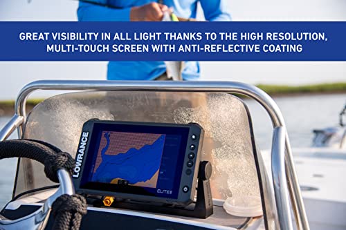Lowrance Elite FS 7 Fish Finder with HDI Transducer, Preloaded C-MAP Contour+ Charts