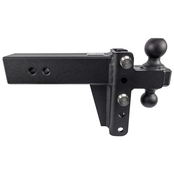 BulletProof Hitches 3.0" Adjustable Extreme Duty (36,000lb Rating) 12" Drop/Rise Trailer Hitch with 2" and 2 5/16" Dual Ball (Black Textured Powder Coat, Solid Steel)