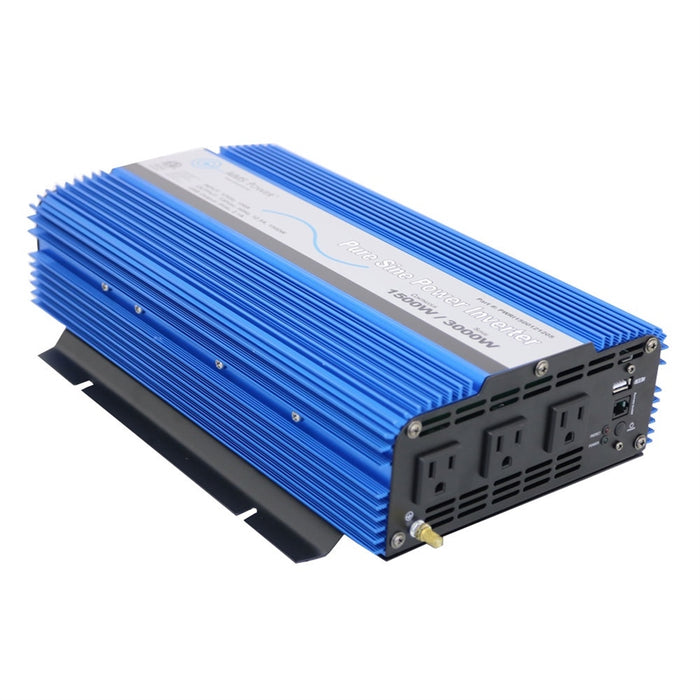 AIMS Power 1500 Watt Pure Sine Inverter 12Vdc ETL Listed to UL 458